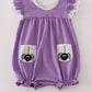 Purple Spider Embroidery Girl Romper Honeydew