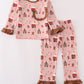 Pink Christmas Gingerbread Girl Pants Set Honeydew