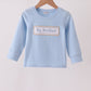 Blue Big Brother Embroidery Top Honeydew