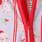 Blue Stripe Santa Claus Boy Bamboo Romper Honeydew