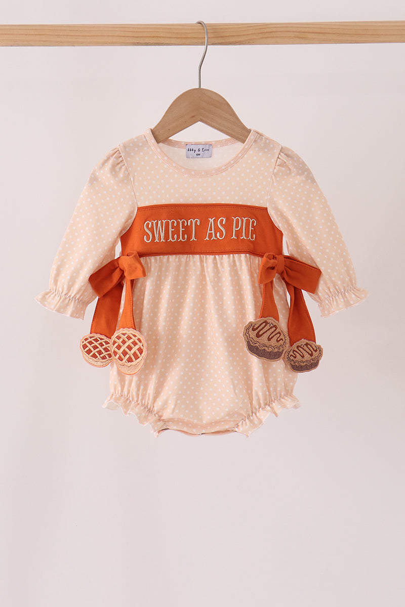 Sweet as Pie Girl Hanging Applique Bubble Honeydew