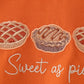 Sweet As Pie Orange Embroidery Top Honeydew