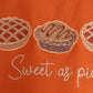Sweet As Pie Orange Embroidery Boy Romper Honeydew