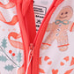 Coral Gingerbread Bamboo Zipper Romper Honeydew