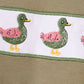 Green Mallard Ducks Embroidery Boy Pants Set Honeydew