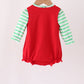 Red Gingerbread Tree Embroidery 2 Pc Girl Bubble Set Honeydew