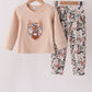 Tan Camo Deer Applique Boy Pants Set Honeydew