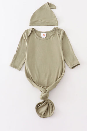 Bamboo Baby 2 Pc Gown Honeydew