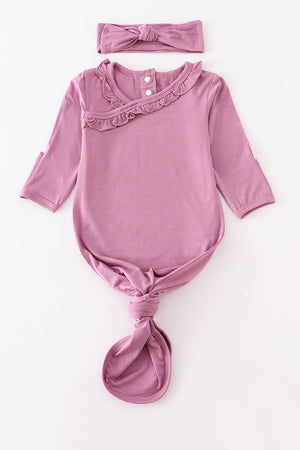 Bamboo Baby 2 Pc Gown Honeydew