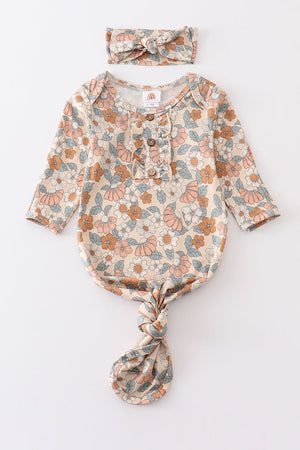 Bamboo Baby 2 Pc Gown Honeydew