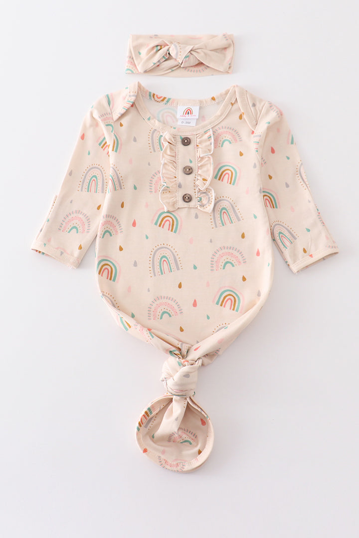 Bamboo Baby 2 Pc Gown Honeydew