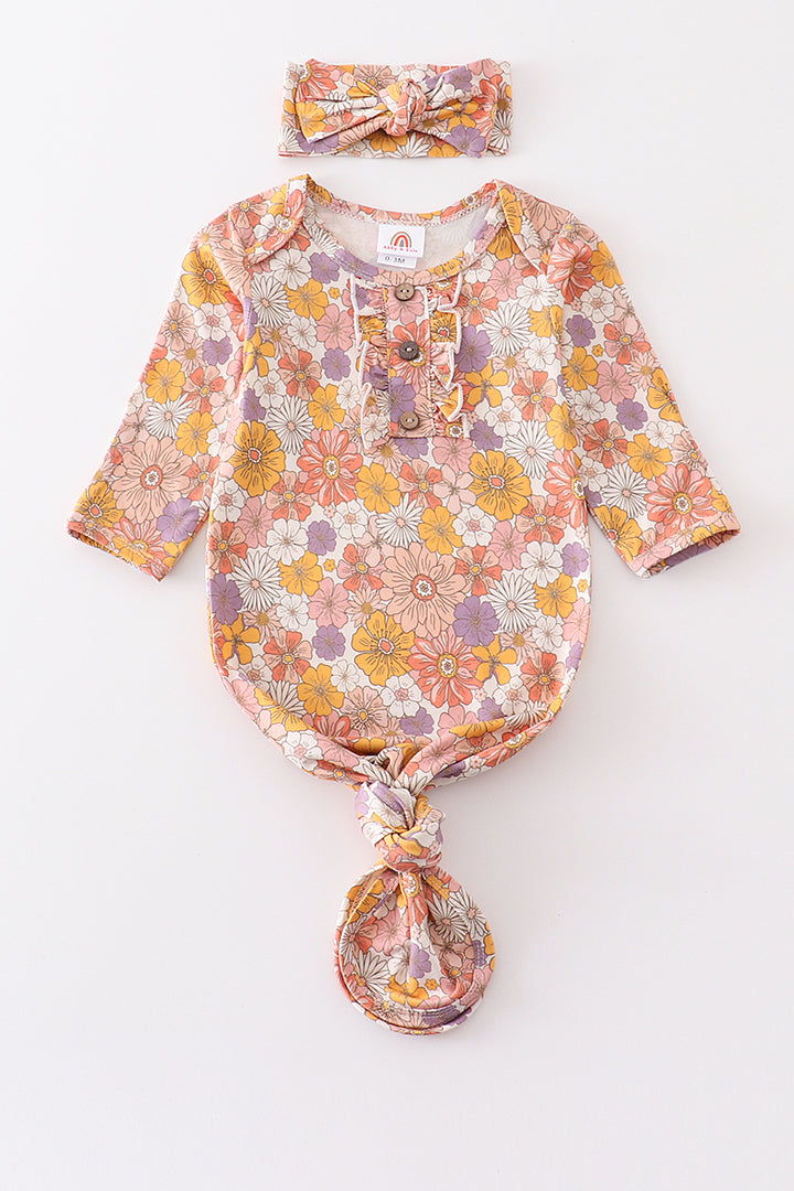 Bamboo Baby 2 Pc Gown Honeydew