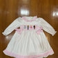 Hand French Knot White Polka Dots Nutcracker Dress Ambabie