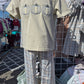 Pumpkin French Knot Plaid Boy 2 Piece Set Honeydew