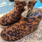 Leopard Zip Boots Honeydew