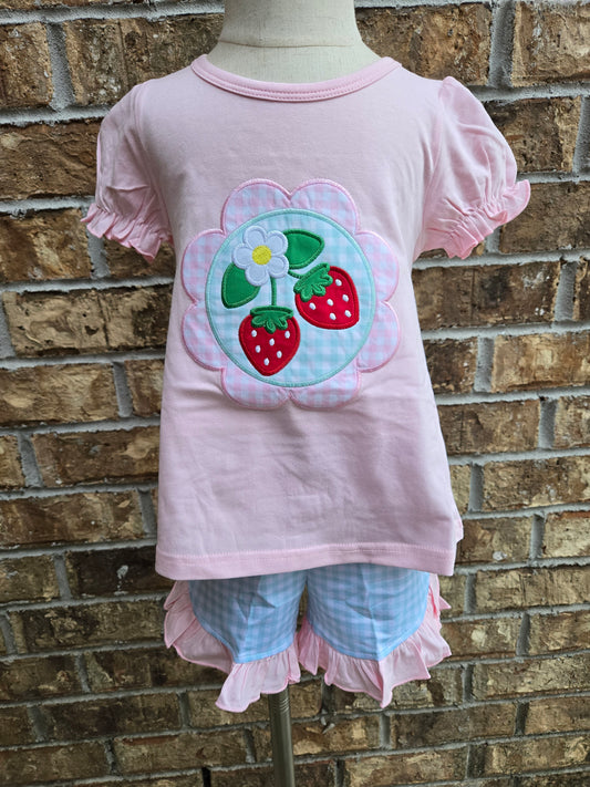 Light Pink Strawberry Girl Set BOYIS