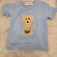 Premium Blue Dog Easter Applique Boy Top