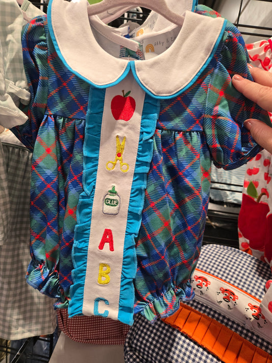 ABC school romper southernsweetpea
