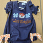 Navy Auburn War Eagle Embroidery Girl Bubble Honeydew
