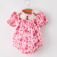Boots Smocking Embroidered Floral Girl Romper Rylee Faith