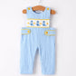 Autumn Blue Striped Baby Boy's Cowboy Romper Rylee Faith