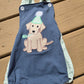 Navy Puppy Birthday Applique Boy Bubble Honeydew