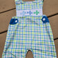 Blue Plaid Airplane Embroidery Jonjon Honeydew