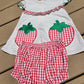 Red Dot Strawberry Embroidery Girl Bloomer Set Honeydew