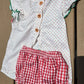 Red Dot Strawberry Embroidery Girl Bloomer Set Honeydew