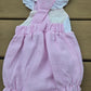 Pink Seersucker Sailboat Embroidery Girl Romper Honeydew