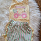 Yellow golf short girl set Honeydew