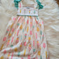 Mint Ice Cream Embroidery Girl Dress Honeydew