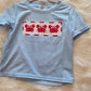 Blue Crab Embroidery Boy Shirt Honeydew