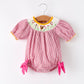 Autumn Smocked Chicken Embroidered Girl Bubble Rylee Faith