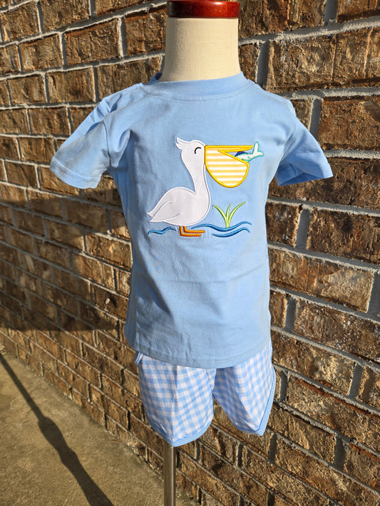 Pelican Applique Collection - Boy Short Set - eta July Boyis