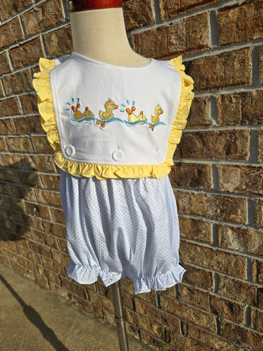 Little Ducks Embroidery Girl Bubble Boyis