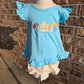 Blue Beach Sandcastle Embroidery Collection - Girl Short Set Boyis
