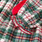 Christmas Plaid Santa Embroidered Machine Smocked Bow Plaid Girls Dress Rylee Faith