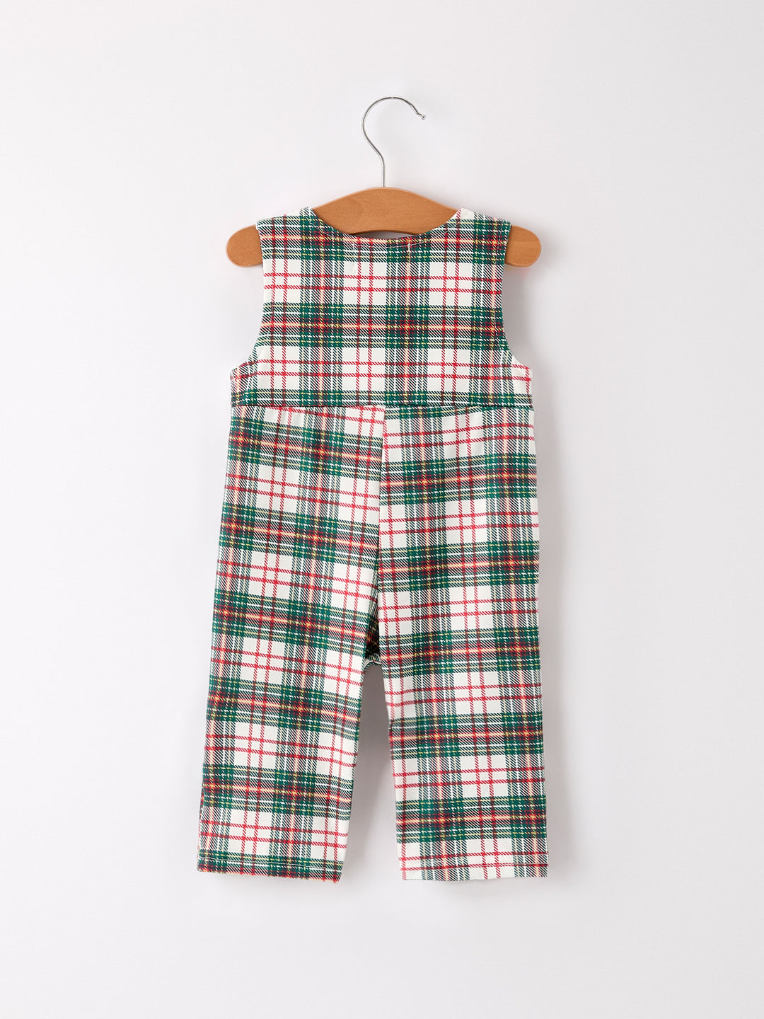 Christmas Plaid Santa Embroidered Boys Jonjon Rylee Faith
