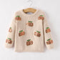 Beige Thanksgiving Pumpkin Sequin Sweater Rylee Faith