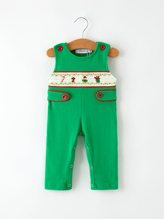 Mean One Embroidered Smocked Boy JonJon Rylee Faith