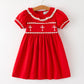 Red Cross Embroidered Dress Rylee Faith