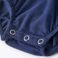 Christmas Navy with Santa Sleigh Machine Smocked Girls Bubble Rylee Faith