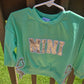 Mini Green Mint Glitter Long Sleeve Shirt Honeydew