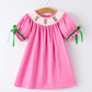 Pink Christmas Tree Smocked Dress Rylee Faith