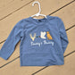 Daddy's Buddy Navy Hunting Embroidery Boy Top Honeydew
