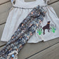 Camouflage Hound Embroidery Girl 2 Pc set Honeydew