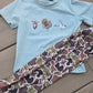 Green Camouflage Hunting Embroidery Pants Set Honeydew