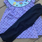 Purple Halloween Dot HP Witch Embroidery Pants Set Honeydew