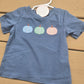 Blue Embroidery Three Pumpkins Boy Shirt Honeydew